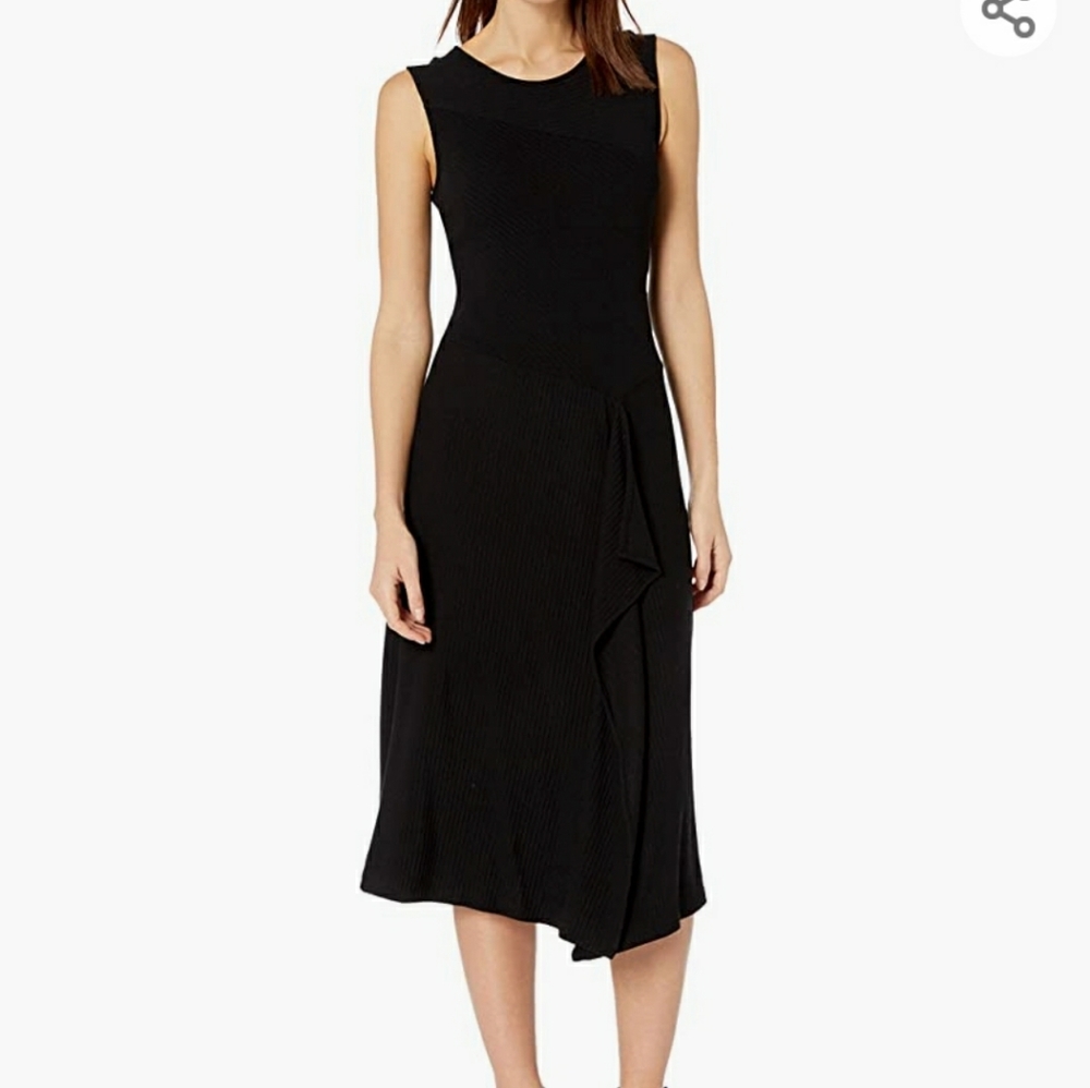 Womens Calvin Klein Raised Stripe Sleeveless Dress